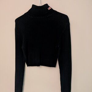 Ralph Lauren Classic Crop Ribbed Turtleneck